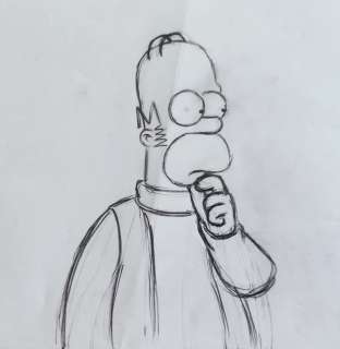 The simpsons - Homer Simpson - original drawing | Catawiki