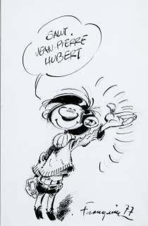Franquin | Gaston, illustration Ã  l’encre de Chine et Ã  la … | Banque Dessinée
