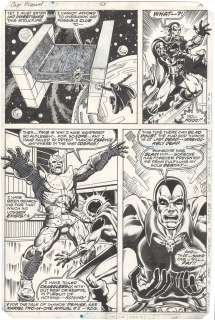 Pat Broderick - Captain Marvel #58 p10 (Thanos and Drax)