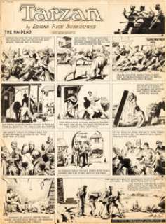 Hal Foster Tarzan #281 Sunday Comic Strip Original Art dated 7-26-36 (United Feature Service, 1936).... | Heritage