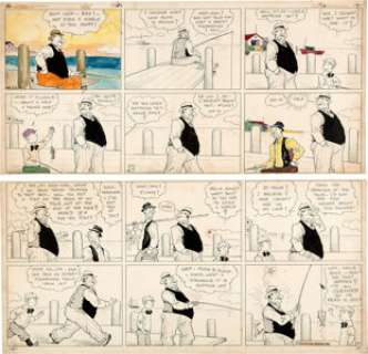 Gene Ahern Our Boarding House with Major Hoople Sunday Comic Strip Original Art dated 5-8-32 (NEA Service, Inc., 1...