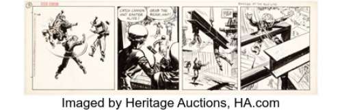 Caniff, Milton | Milton Caniff Steve Canyon Daily Comic Strip Original Art dated 7-14-48 (Chicago Sun-Times, 1948). ... | Heritage