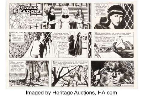 Bald, Ken | Ken Bald (as K. Bruce) Dark Shadows Sunday Comic Strip Original Art dated 7-11-1971 (NEA/Dan Curtis Productions, 1... | Heritage