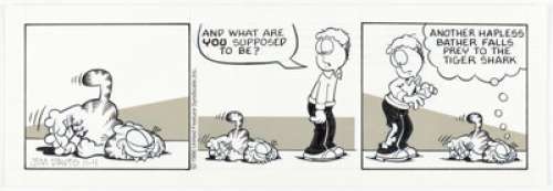 Davis, Jim | Jim Davis Garfield Daily Comic Strip Original Art dated 11-4-86 (United Feature Syndicate, 1986).... | Heritage