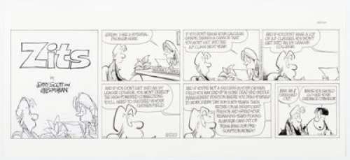 Borgman, Jim | Jerry Scott and Jim Borgman Zits Sunday Comic Strip Original Art dated 5-6-01 (King Features Syndicate, 2001).... | Heritage