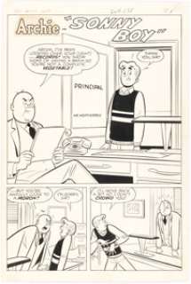 Harry Lucey And Marty Epp | Pep #173 Complete 6-Page Story "Sonny Boy" Original Art (Archie, 1964). (Total: 6 Original Art) | Heritage