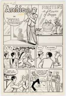 Bill Vigoda Archie Comics #99 Complete 5-Page Story "Petal Pushers" Original Art (Archie, 1959). (Total: 5 Original Art) | Heritage