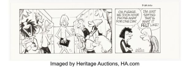 Jerry Scott and Jim Borgman Zits Daily Comic Strip Original Art dated 3-28-20 (King Features Syndicate, 2020). | Heritage