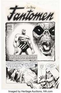 César Spardari Fantomen [The Phantom] #8-1994 Story Page 1 Original Art (Semic, 1994). | Heritage