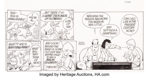 Jerry Scott and Jim Borgman Zits Sunday Comic Strip Original Art dated 1-1-17 (King Features Syndicate, 2017). | Heritage