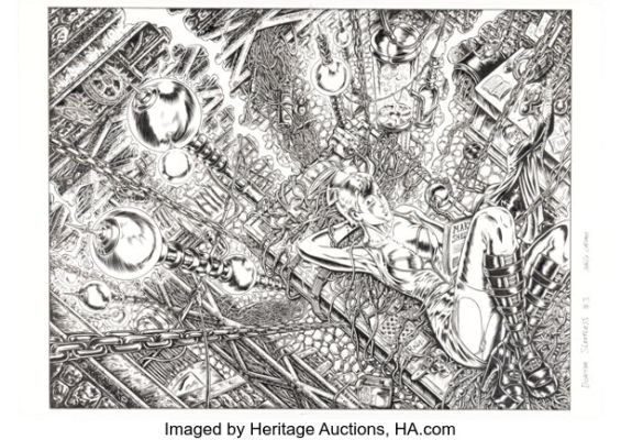 Raulo Cáceres Doktor Sleepless #3 Wraparound Variant Cover Original Art (Avatar Press, 2007). (Total: 2 Original Art) | Heritage