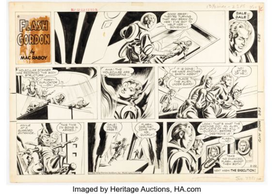 Mac Raboy Flash Gordon Sunday Comic Strip Original Art dated 2-22-59 (King Features Syndicate, 1959). | Heritage
