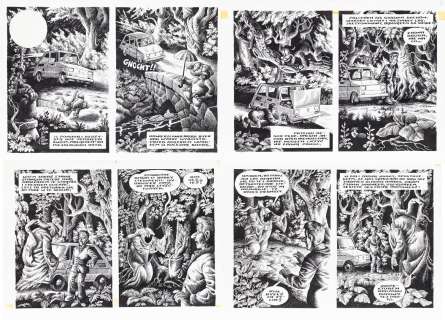 Janusz Christa (1934 - 2008) | Janusz Christa | "Bajka dla dorosłych. O upiorze w drodze", komplet plansz, 1977 | Desa Unicum