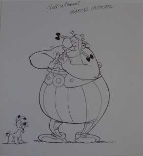 Uderzo, Marcel - Originele tekening - Obelix en Idefix - (2016) | Catawiki