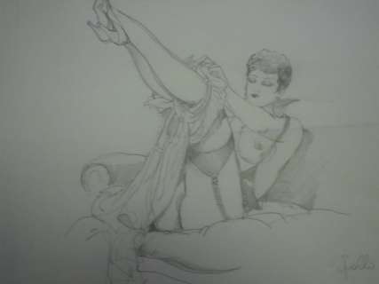 Leone Frollo - original illustr. "Pin Up Erotica" - Loose page | Catawiki