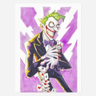 Lot 310 - Christopher Uminga, Joker Full Color Illustration | Landry Pop Auctions
