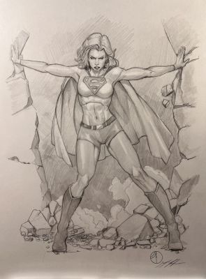 Jay Fife - Supergirl Pencil Illustration