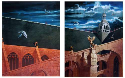 Boiscommun | Anges, ensemble de deux illustrations Ã  l’aquarel… | Banque Dessinée