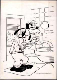 Ed van Schuylenburg - Originele Cover - Donald Duck Weekblad - ’Goofy’ - Loose page - Original ink drawing - (1992) | Catawiki