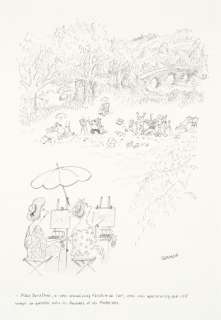 Jean-Jacques Sempé Né En 1932 La Querelle Entre Les Anciens Et Les Modernes Encre de Chine, Lavis Et Mine de Plomb Sur Papier... | La querelle entre les anciens et les modernes | Artcurial