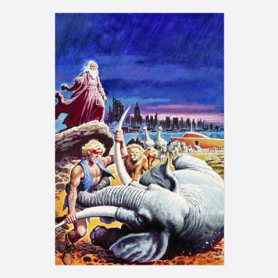 Luis Domínguez | Lot 116 - Mighty Samson #27 Cover Original Art (Gold Key, 1975) | Landry Pop Auctions