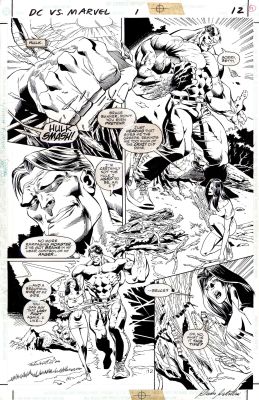 Claudio Castellini | Marvel vs. Dc #1 p.12 | Tavole Originali