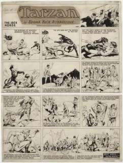 224: Foster Tarzan Sunday 10/15/33 original comic art | Russ Cochran