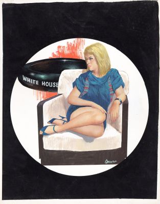 Carlo Jacono | Copertina Segretissimo n.872 “Il Presidente” (Bill Pronzini e Barry N. Malzberg) | Tavole Originali