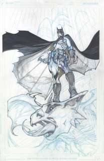 Bianchi, Simone - Original drawing - Batman standing on a lion gargoyle - (2019) | Catawiki