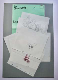 "The Simpsons" Matt Groening - 15 x Original Drawings with Original Folder - First edition - (1988/2020) | Catawiki