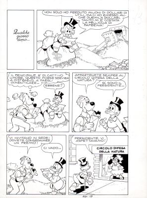 Luciano Bottaro | Paperina e la speculazione edilizia p.13 (Topolino n.864 del 1972) | Tavole Originali