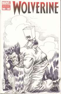 M.K. Perker - Wolverine sketch comic commission issue 300