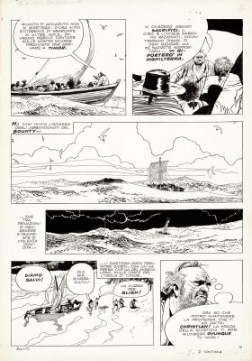 Attilio Micheluzzi | Gli ammutinati del Bounty p.16 | Tavole Originali