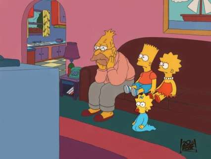 Matt Groening | The Simpsons - Animation cel setup - T2:E20 ’The War of the Simpsons’ (1991) | Catawiki