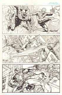 Ed Coutts, Fred Haynes, Sean Chen - Venom vs. Spider-man - three tier commissions - 2006 signed