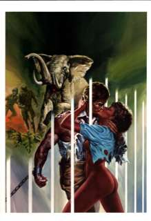 Mario Caria | La Schiava n. 42 - Caria - Original Cover "Corte marziale" - Page volante - Exemplaire unique - (1986) | Catawiki