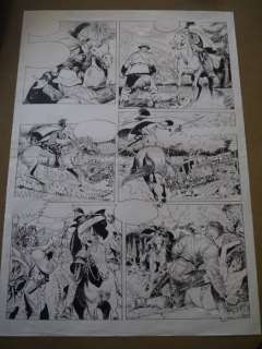 Format: Â± 42 X 60Cm. | Erich von GÃ¶tha - Planche originale (p.19) - Duke White T.1 - Vers le nouveau monde - (1987) | Catawiki