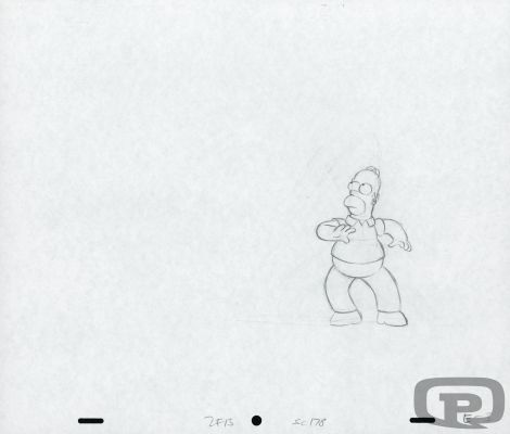 Collective | The Simpsons, Animation Sketches - Homer, Concerned | Pulp’s Art