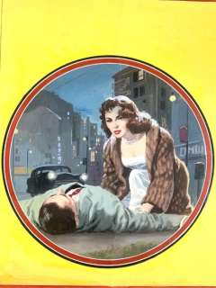 Carlo Jacono | I Capolavori dei Gialli #75 - Jacono - original cover "La collana di smeraldiâ€ - Page volante - Exemplaire unique - (1957) | Catawiki