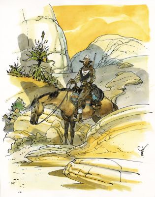 R.M. Guera | “Desert Rest, Rough West” – Illustrazione | Cart Gallery