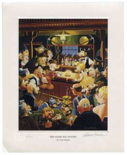 Disney Animator Carl Barks Signed Limited Edition Lithograph of ’’The Goose Egg Nugget’’ -- Scrooge McDuck Displays His Golden Nugget | Nate Sanders