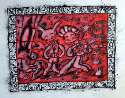 Borini | Hommage à Spirou et Fantasio Gouache et encre de chine... | Vermot et Associés