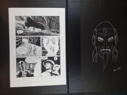 Boselli, Civitelli | Tex - Boselli, Civitelli - 5x Tavole Originali "Il Segno di Yama" + 1 Disegno in Portfolio - Firmato - Page volante - Exemplaire unique | Catawiki