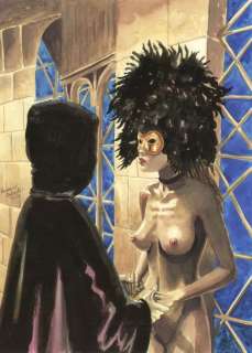 Beniamino Delvecchio | B. Delvecchio - original artwork "Mascherata Erotica" - Page volante - Exemplaire unique (2021) | Catawiki