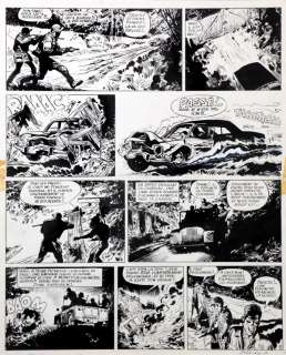 Jijé | Tanguy et Laverdure, planche n°43 Ã  l’encre de C… | Banque Dessinée