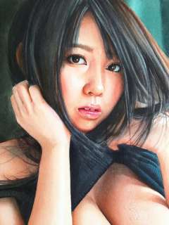 Fernando Delgado | Asian Beauty Wet! - Delgado - Original Watercolor Painting Illustration, Signed! | Catawiki