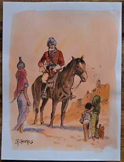 Charles, Jean-François | Charles, Jean-François - Aquarelle originale + Carnet du Pinceau d’Or - Indian Dreams | Catawiki