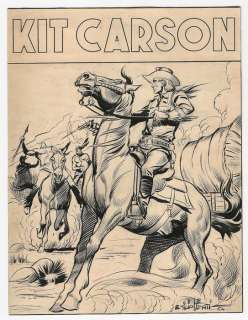 Emilio Uberti | Kit Carson # 2 - Emilio Uberti - cover originale retroacquerellata - Exemplaire unique - (1954) | Catawiki