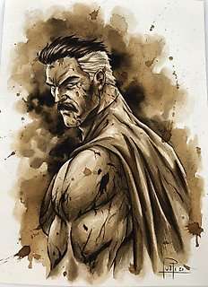 Juapi Coffee Artist - Original Coffee Painting - OMNI MAN (Invincible) (2021)