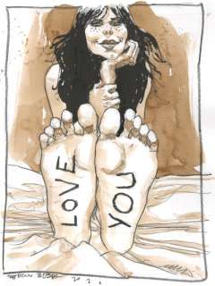 Size: 21 X 29 Cm - Signed | Bleda, Sergio - Original painting - LOVE YOU - (2021) | Catawiki